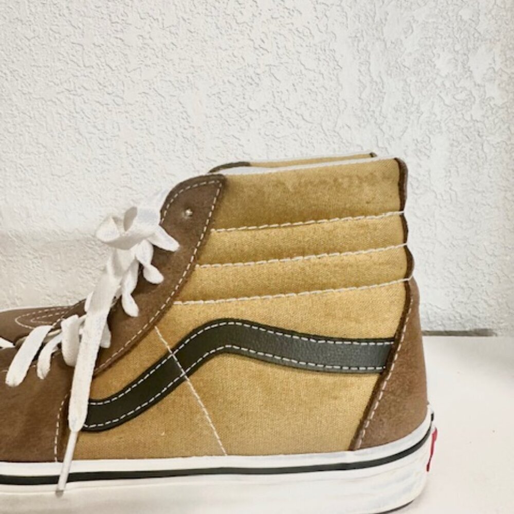 Vans Unisex Shoes Sk8-Hi High Top Leather Suede Walnut Mens US 7.5 Womens US 9 - Picture 2 of 16